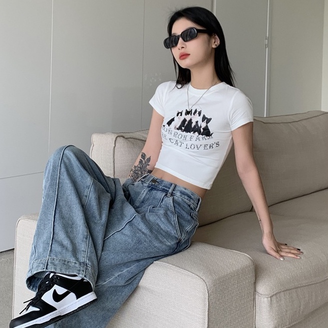 Áo Thun Tay Ngắn Cổ Tròn 49582 Dễ Phối Đồ