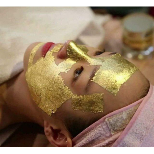 Combo 10 lá vàng kích thước 4×4 dùng trong spa thẫm mỹ viện