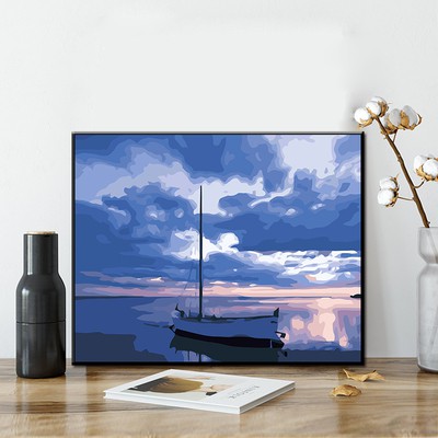 [Order-Sẵn tranh 10,12 khung 2.5cm, 7,14 khung 1.6cm]Tranh sơn dầu số hóa tự tô màu hình phong cảnh | BigBuy360 - bigbuy360.vn