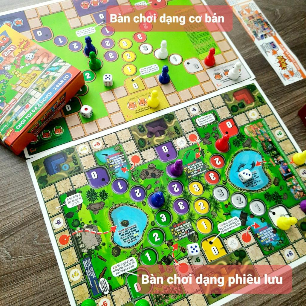 Board game-Cờ xúc xắc cá ngựa 6 người chơi Foxi-đồ chơi phát triển tư duy-dễ chơi-vui nhộn-giá siêu rẻ