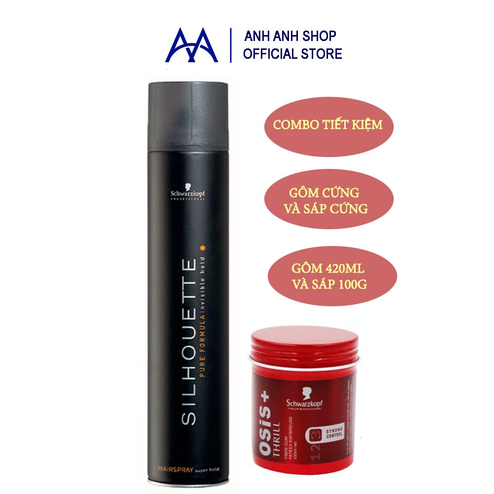 Combo Sáp vuốt tóc Osis và Gôm SHADOW chính hãng 320ml