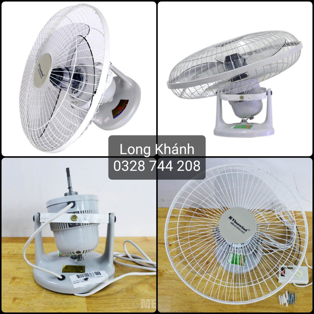 Quạt đảo trần Vinawind - QTĐ400X-ĐB (khiển xa) và QTĐ400-ĐB (hộp số), sải cánh 400mm, điện cơ Thống Nhất | BigBuy360 - bigbuy360.vn
