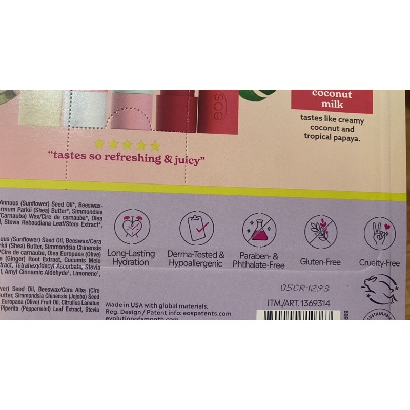 Set 9 cây son dưỡng môi Eos Organic