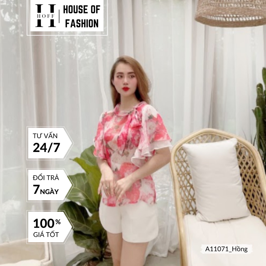 Áo Sơ Mi Voan Cổ Nơ Lệch Be