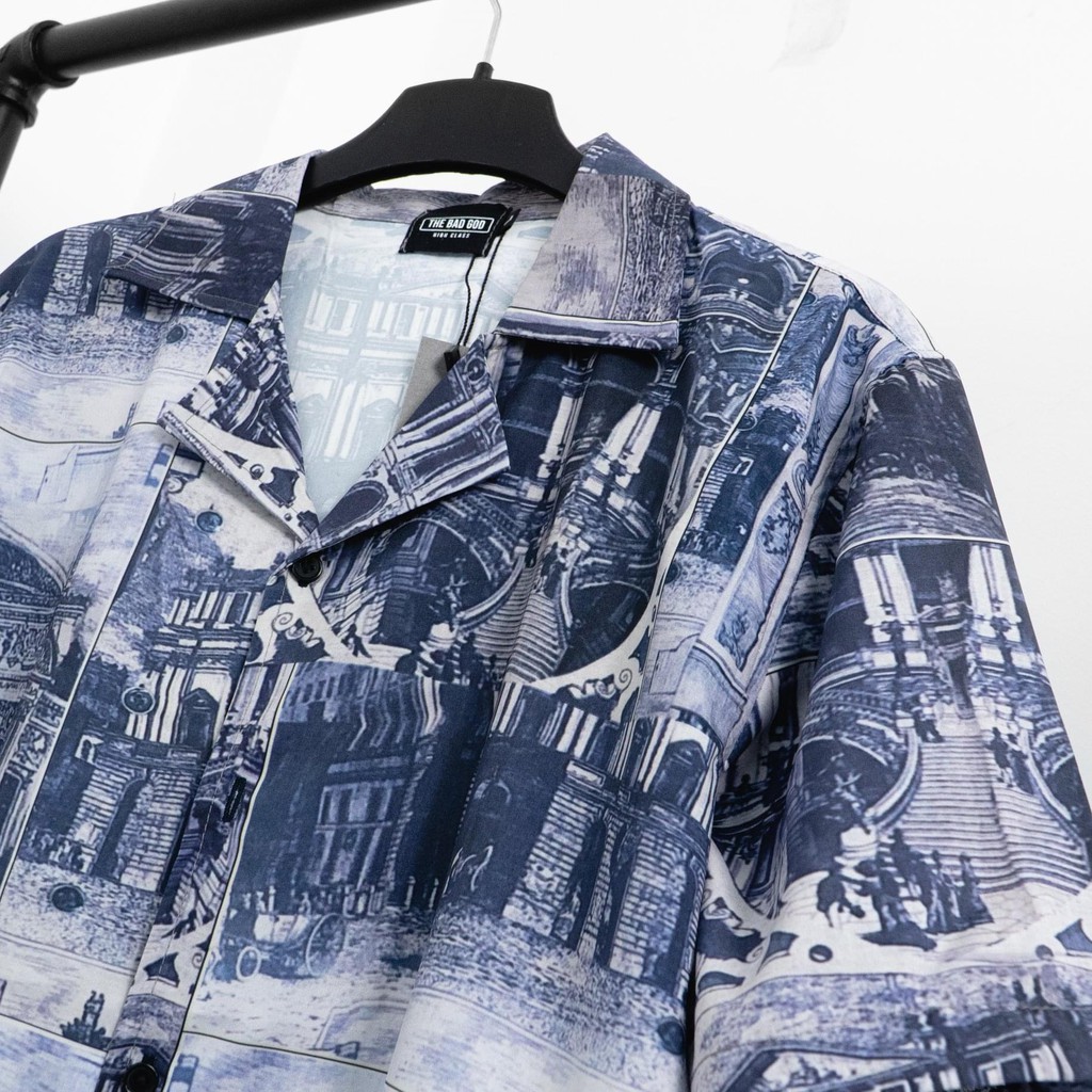Áo sơ mi hoạ tiết City MSW Town , sơ mi ngắn tay form rộng nam nữ unisex | BigBuy360 - bigbuy360.vn