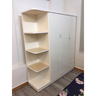 Tủ nhựa 3 cánh có kệ trang trí người lớn. Cao 1m85 rộng 1m6