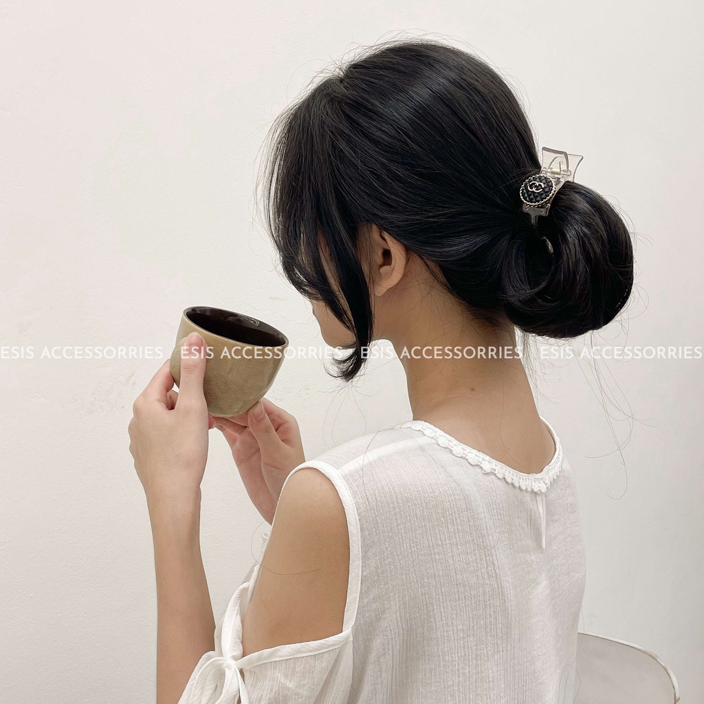 KẸP GẮP TÓC CÀNG CUA NHỰA NỮ ĐÍNH CHARM HÀN QUỐC CAO CẤP ESIS