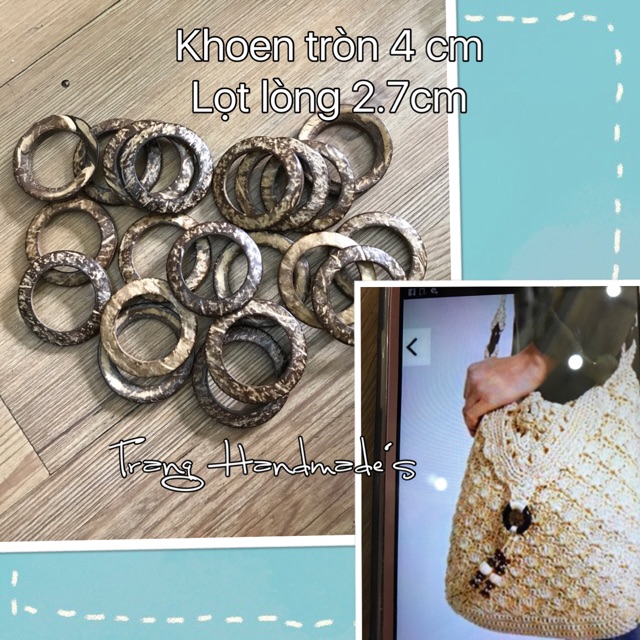 Khoen tròn trang trí túi