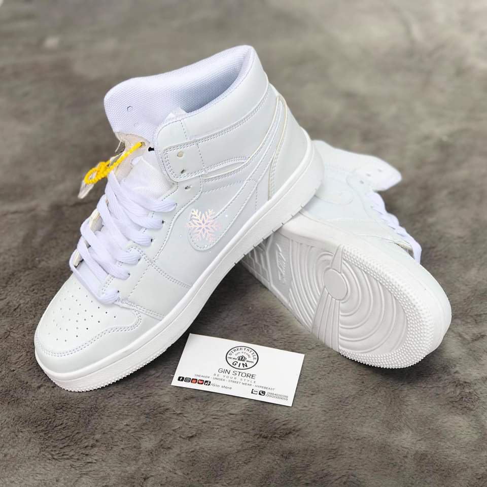 Giày Sneakers JD 1 cổ cao Full Trắng [ FreeShip + Hình Thật ] - Gin store (Gin Store V) | BigBuy360 - bigbuy360.vn