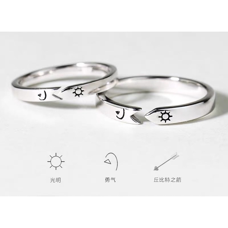 Nhẫn cặp đôi mũi tên tình yêu