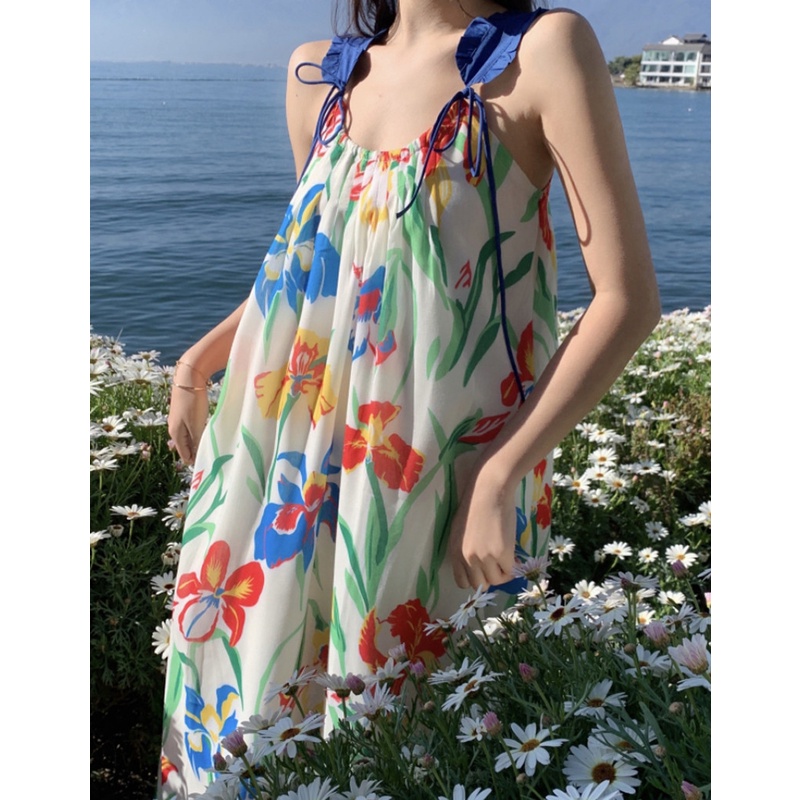 Đầm Maxi Dáng Rộng Trễ Vai In Họa Tiết Thời Trang Mùa Hè Quyến Rũ Cho Nữ