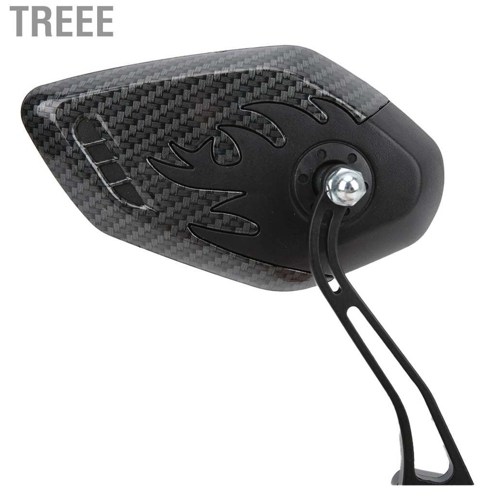 Set 2 gương chiếu hậu bằng hợp kim nhôm màu đen tùy chỉnh tiện dụng cho xe đạp/ máy/ điện