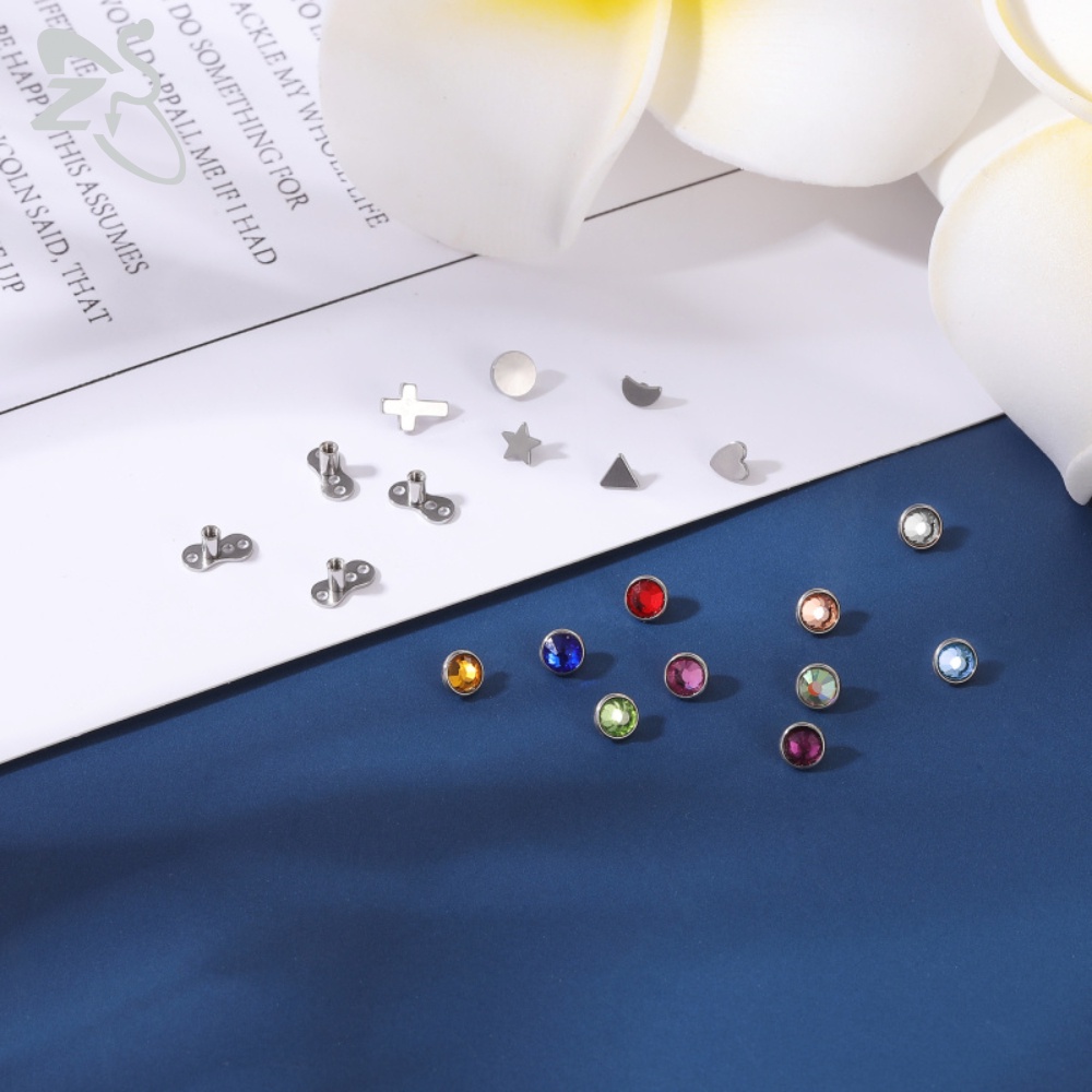 Bộ khuyên cơ thể chất liệu thép không gỉ tùy chọn 16g