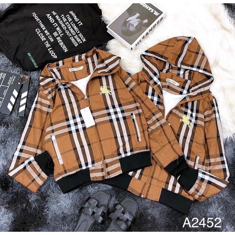 Áo khoác kaki kẻ sọc 2 lớp dày dặn  A2452 size M/L