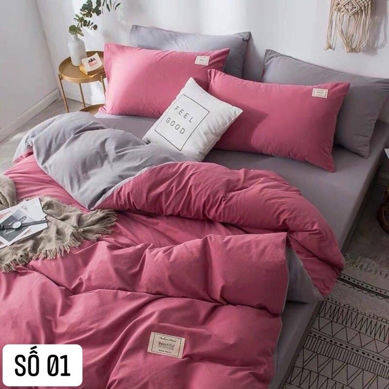 Bộ chăn ga gối cotton tici/ cotton thấm hút mồ hôi màu sắc sang trọng, đủ mọi kích thước theo yêu cầu