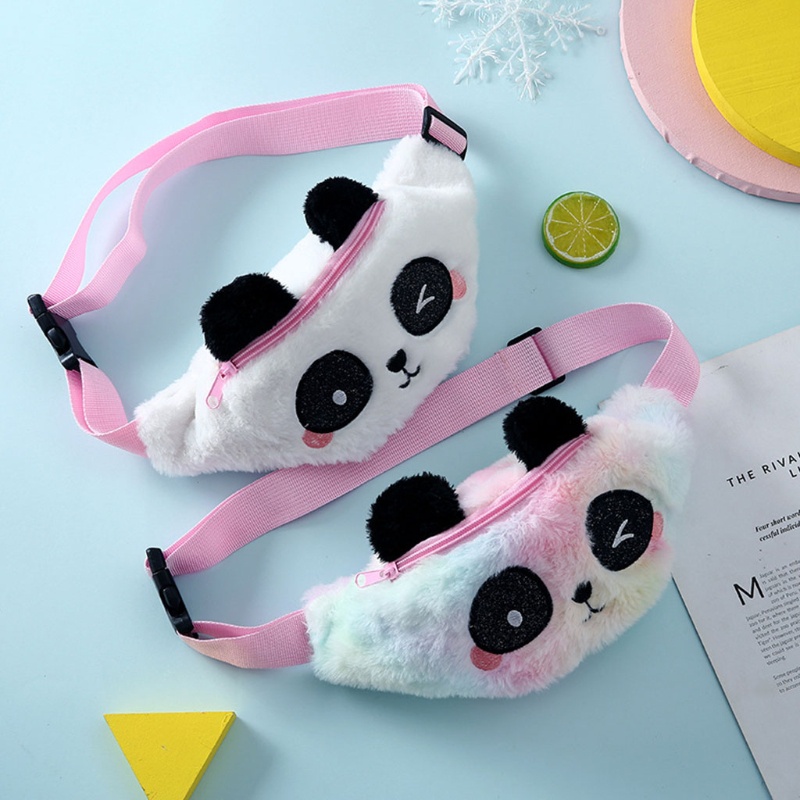Túi Đeo Chéo Ngực / Thắt Lưng Hình Gấu Trúc Nhồi Bông Dễ Thương Cho Bé Gái
