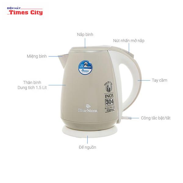 Ấm siêu tốc Bluestone 1.5 lít KTB-3453 đen