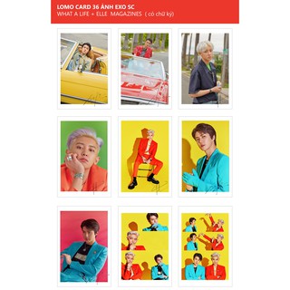 Lomo Card Ảnh EXO SC - WHAT A LIFE + ELLE ( 36 ảnh có chữ ký)