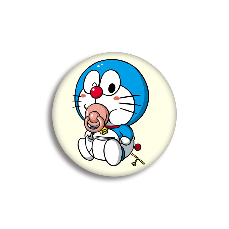 Huy Hiệu Cài Áo 58mm Hình Mèo Doraemon Dễ Thương