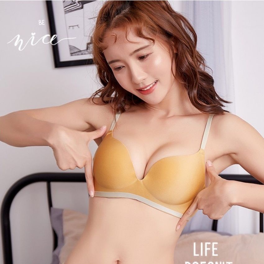 Áo ngực nữ không gọng đúc su trơn mềm mịn không đường may mút dày 2cm nâng đẩy ngực chống ung thư chảy xệ Cao Cấp A729
