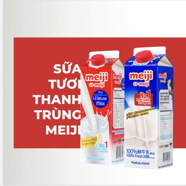 Sữa Thanh trùng meiji cao cấp nhập khẩu