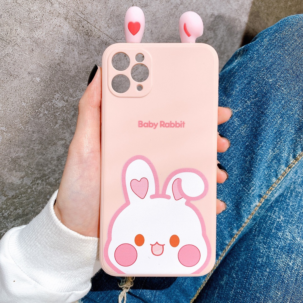 Ốp Lưng Silicon Bảo Vệ CAMERA Hình Nổi BaBy Cute - E072