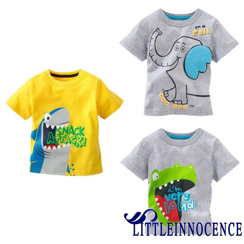 ❤XZQ-2015 Cool Children Baby Kids Boys Cartoon Tees Tops T-shirts 1~6Y