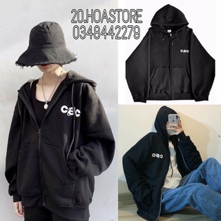 Áo khoác hoodie nỉ bông cec jacket ulzzang