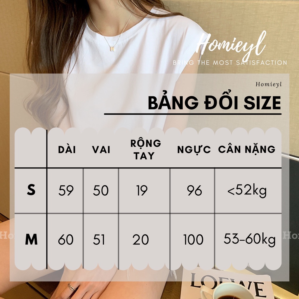 Áo thun trơn nữ tay ngắn dáng suông basic Homieyl cao cấp, áo phông trơn nữ cộc tay hến cotton đen trắng H210