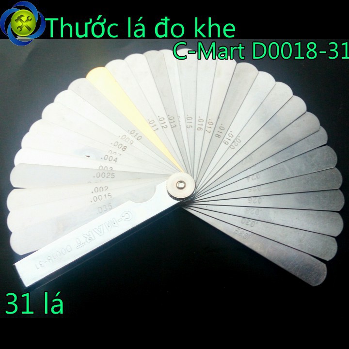 Thước lá đo khe C-Mart D0018-31 31 lá 0.04-0.88mm