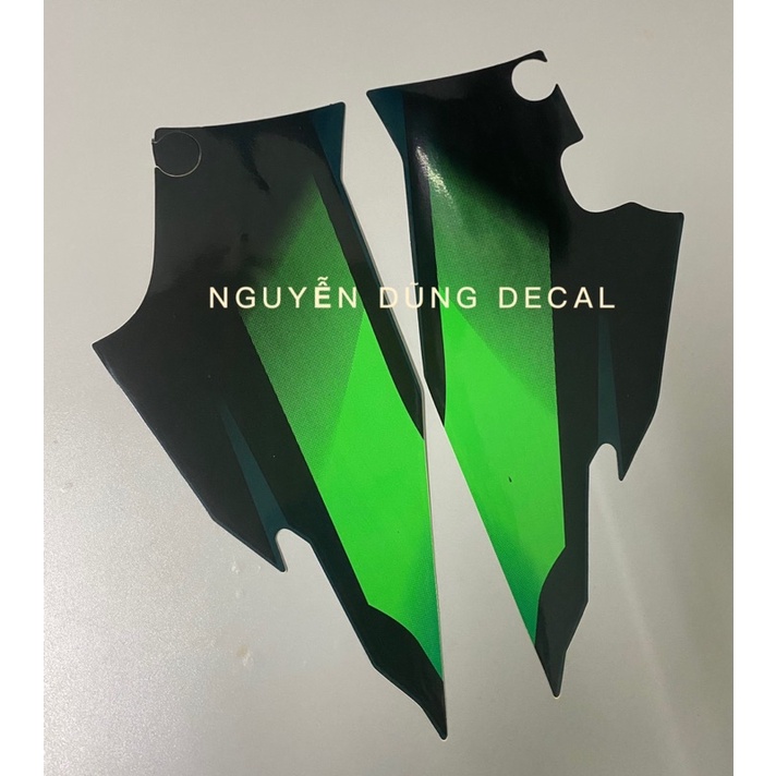 Nguyên bộ tem  Wave ZX màu xanh lá _ NguyenDungDecal