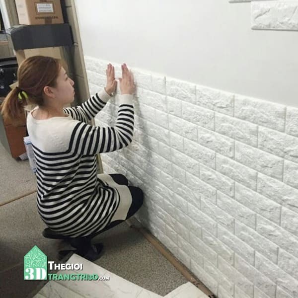 [sale sập sàn]Xốp dán tường giả gạch trắng khổ lớn 70*77 cm giá tốt chất tốt keo tốt | BigBuy360 - bigbuy360.vn