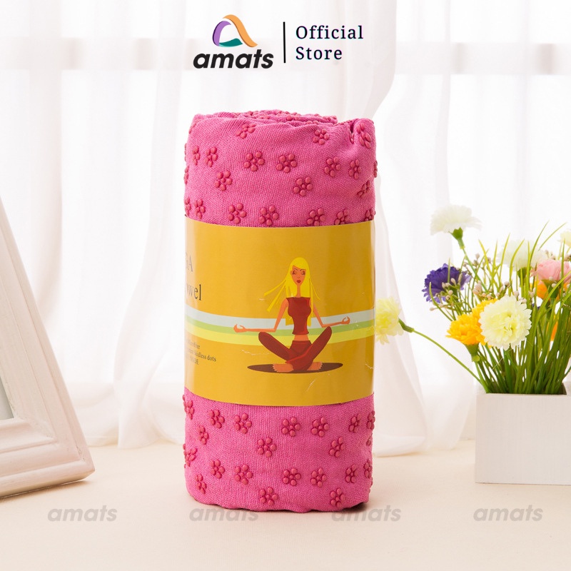 Khăn Trải Thảm Yoga Hạt Cao Su Non Cao Cấp Dày Chống Trượt Thấm, Mồ Hôi Cao Cấp