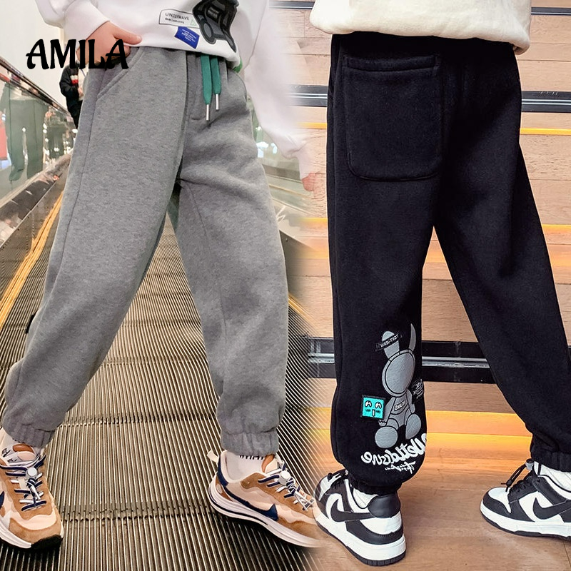 Quần dài thể thao AMILA vải mỏng phong cách phương Tây thời trang xuân thu cho bé gái