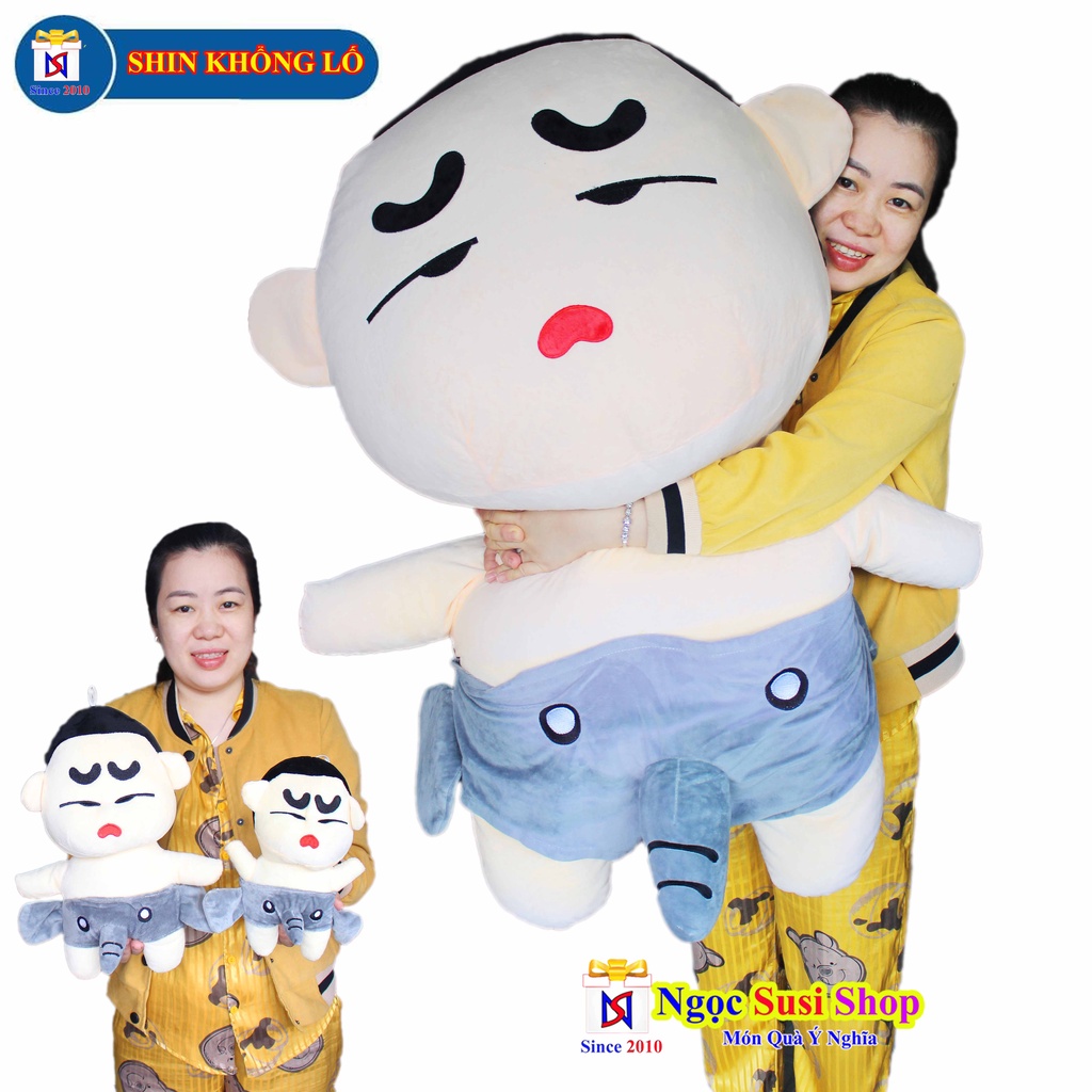 THÚ BÔNG SHIN CUSIN CẬU BÉ BÚT CHÌ MẶC QUẦN VOI KHỔNG LỒ [SIÊU MỊN]