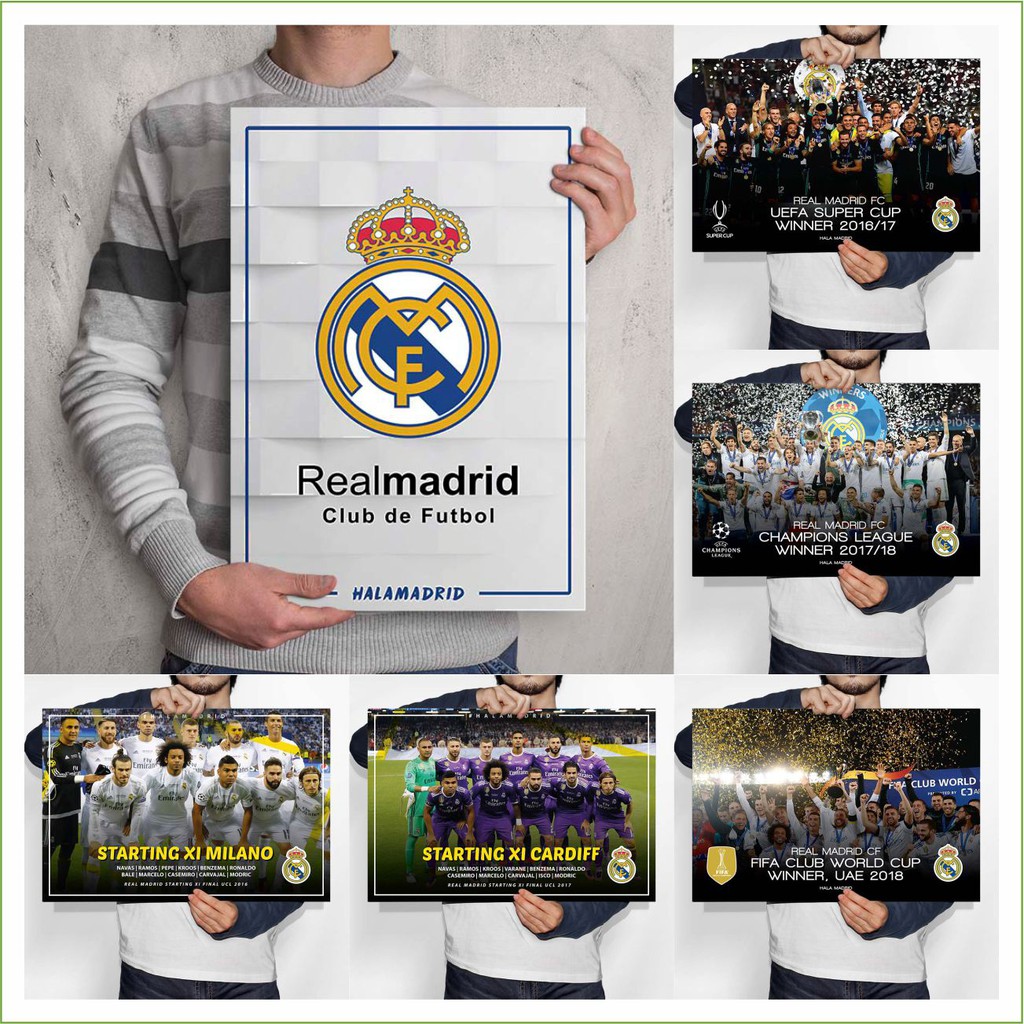 Poster hình XI Real Madrid And Logo Club Lega Sanish