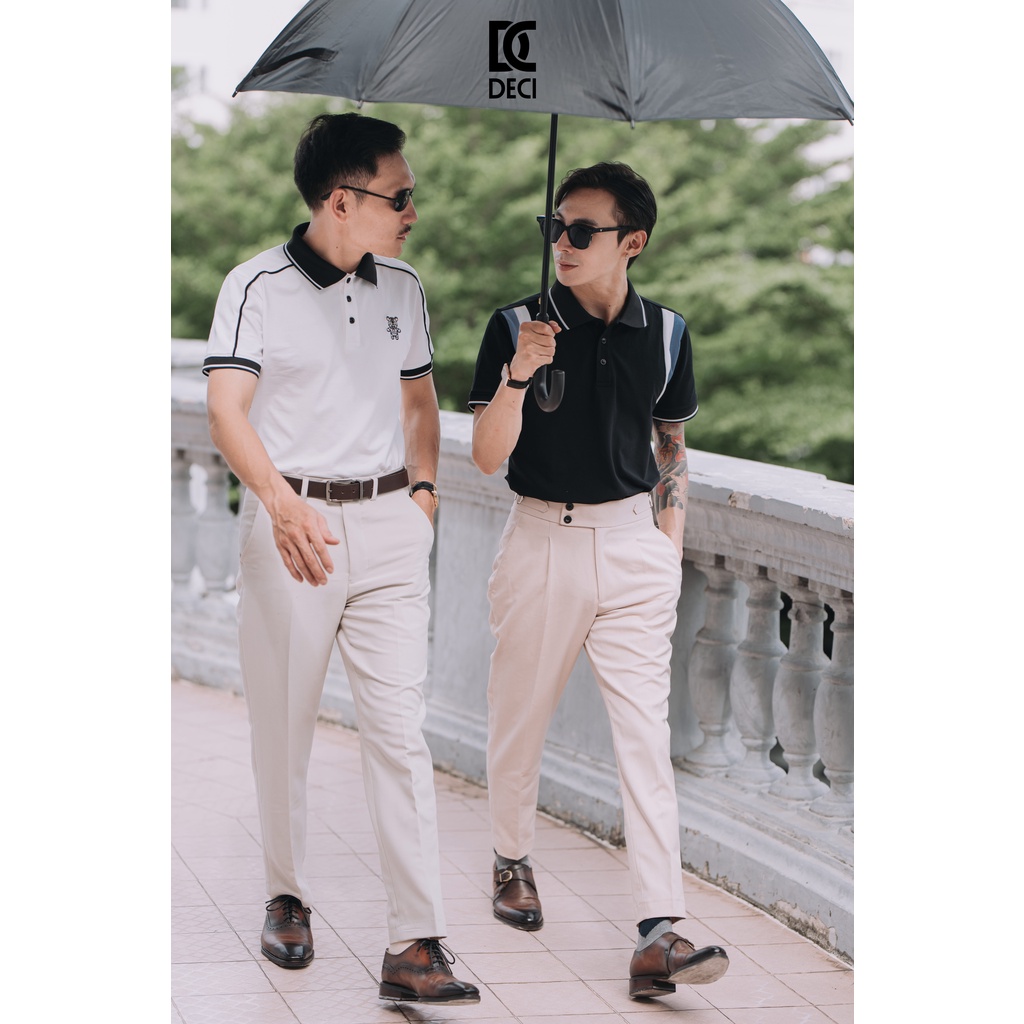 Giày tây công sở DECI cao cấp màu đen nâu dòng Semi-brogue OXFORD AH02