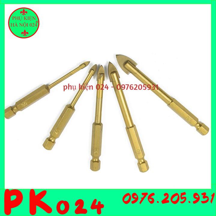 Bộ 5 mũi khoan kính, khoan thủy tinh, gạch men, đá hoa - vonfram