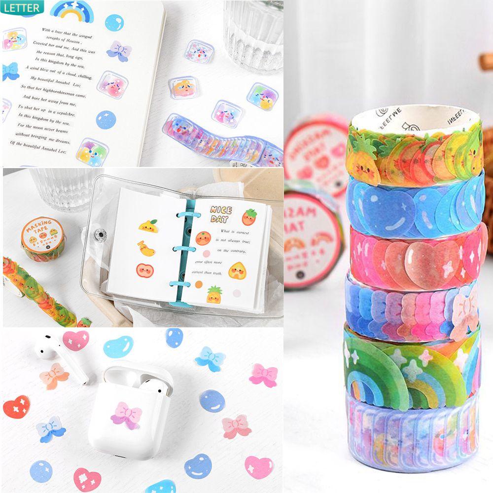 Băng Keo Giấy In Họa Tiết Trái Cây &amp; Chữ Độc Đáo Trang Trí Sổ Tay/ Đồ Thủ Công DIY