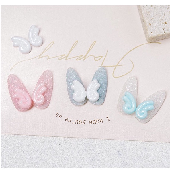 Charm (C338) slime/Trang Trí/ Làm Nail [Ko Keo &amp; Nút] hình Cánh Thiên Thần &amp; Kỳ Lân xinh xắn