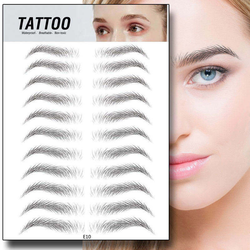 [Hàng mới về] Nhãn dán lông mày 3D kháng nước làm đẹp độc đáo
