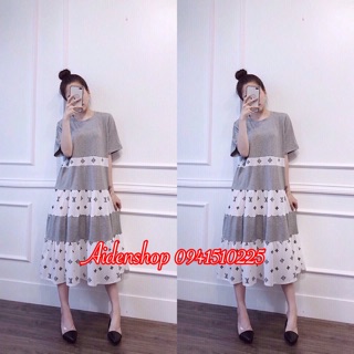 Váy bầu suông dài cotton