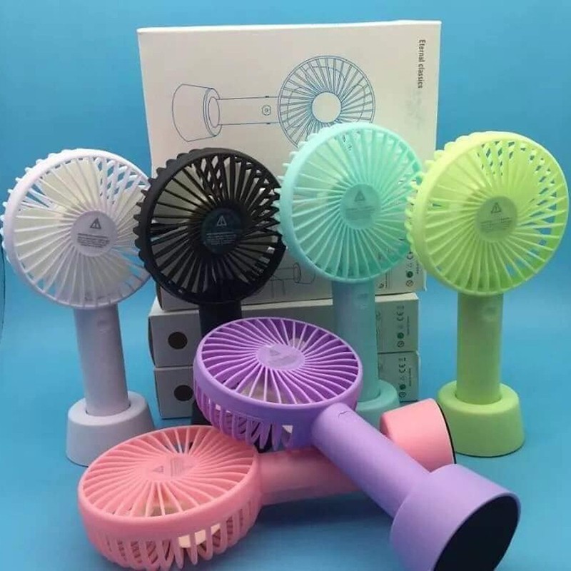 Quạt mini tích điện cầm tay có đế để bàn - để điện thoại siêu hot | BigBuy360 - bigbuy360.vn