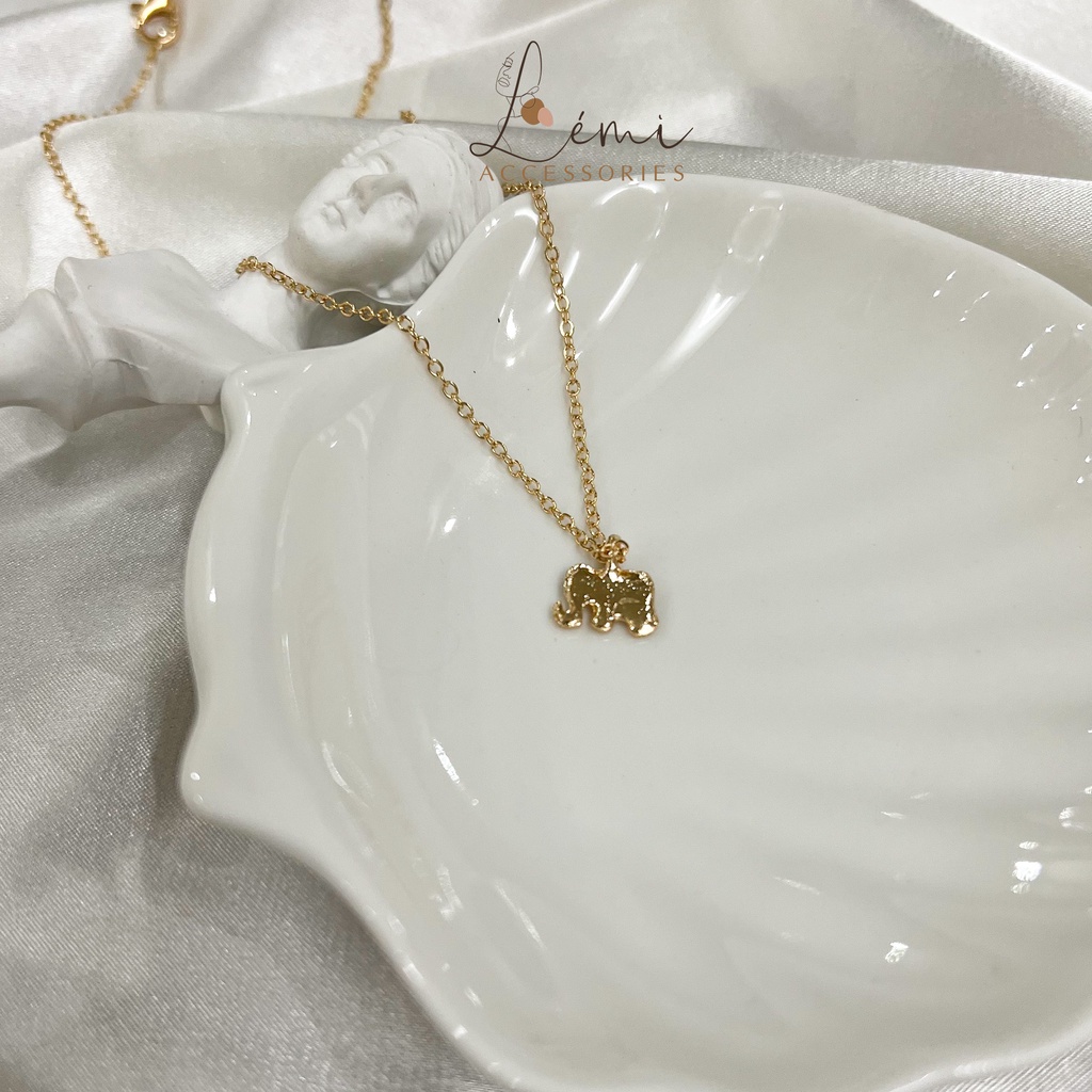 Dây chuyền nữ con voi Vòng cổ tạo hình con voi dễ thương thời trang Hàn Quốc Lémi accessories