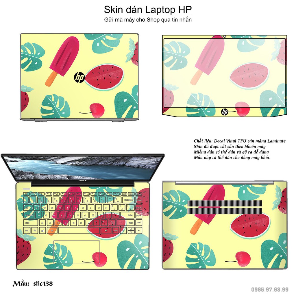 Skin dán Laptop HP in hình Hoa văn sticker _nhiều mẫu 23 (inbox mã máy cho Shop)