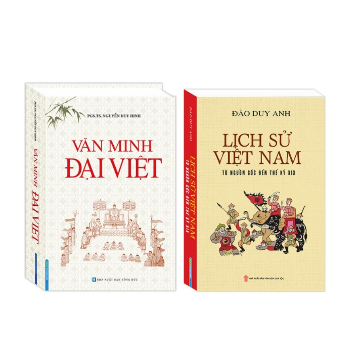 Sách - Combo 2 cuốn Văn Minh Đại Việt bìa cứng + Lịch sử Việt Nam từ nguồn gốc đến thế kỷ XIX (bìa cứng)