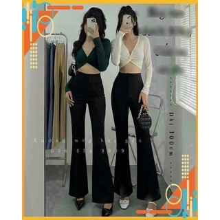 Quần tây lưng siêu cao, Quần ống loe phom siêu cao