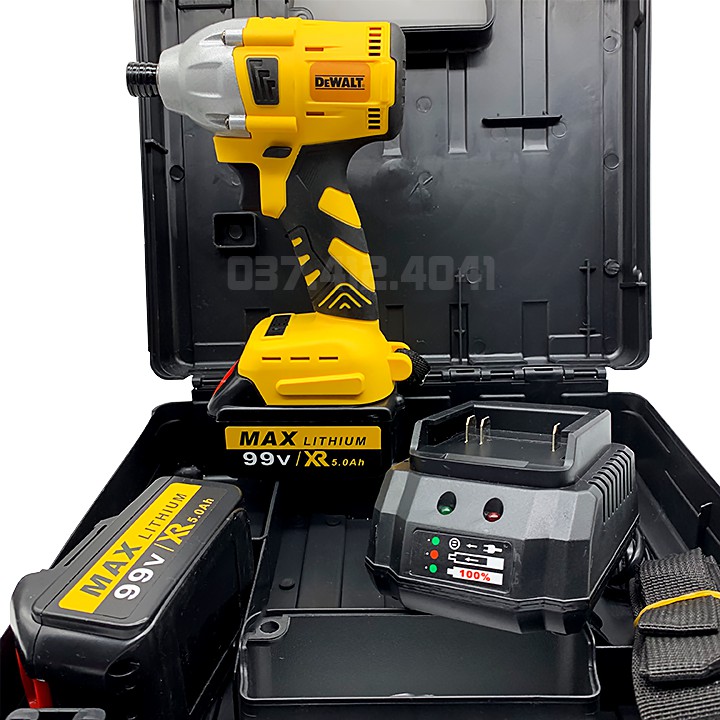 Máy chuyên bắt vít DEWALT 99V - Bắn Vít dùng Pin 10 CELL - 100% Lõi Đồng - KHÔNG CHỔI THAN