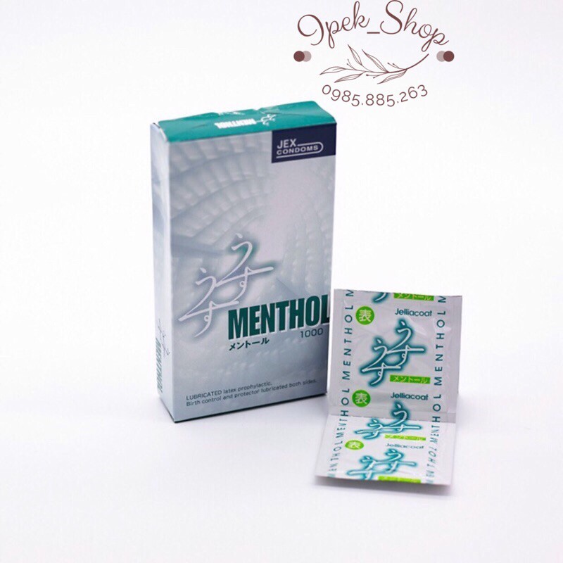 Bao cao su JEX Usu Usu Menthol - Hộp 12 Pcs - Ipek_Shop