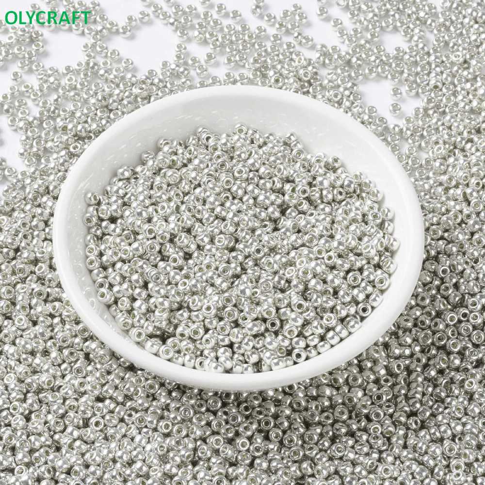 Lọ hạt xâu mạ kẽm phong cách Nhật Bản  8/0 3mm với lỗ: 1mm số lượng khoảng 866 hạt